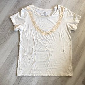 Mahina Made women’s larger lei print shirt- NWOT